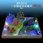 【台灣現貨】水晶diy青蛙王子小夜燈兒童女孩公主材料手工益智擺件批