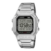 【CASIO 卡西歐】經典鋼帶方形電子錶(W-800HD-1A)