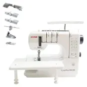 【JANOME 車樂美】三本機1000CPX加送輔助桌+6件壓布腳組合(1000CPX)