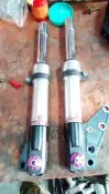 達成拍賣 GJMS 改裝前避震器 前叉 F牌對四卡座 RS 九成新 RSZ RS ZERO NEW CUXI QC SF