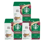  (店+)【NESCAFE Dolce Gusto】星巴克卡布奇諾咖啡膠囊 12顆*3盒 (適用雀巢多趣酷思咖啡機)