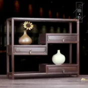 銀聯網日用品生活館 老酸枝小柜子茶古玩展示架博古架收柜物柜茶水柜多架