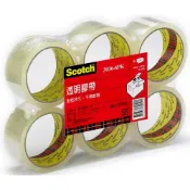 (組合) 3M Scotch 透明封箱膠帶6入x10 (共60捲)