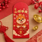 【柴犬燙金紅包袋】狗狗燙金紅包袋 | 春節紅包袋 | 寵物紅包袋