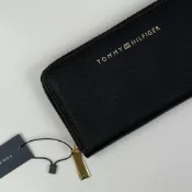 (店+)【TOMMY HILFIGER】中性款 經典 拉鍊長夾 女生長夾 男生長夾(長夾 女生長夾 男生長夾 拉鍊長夾)