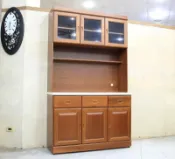 【歐風別館】摩洛哥四尺樟木色半實木石面餐櫃【基隆至台中免運費】