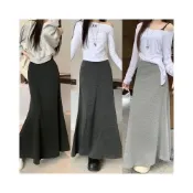 (店+)（NARMES）M-8XL 大尺碼魚尾裙女 大尺碼半身長裙 高腰垂感寬鬆百搭軟糯a字裙 初秋氣質韓版高級感包臀半身裙