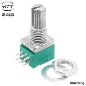 RK097G雙聯6腳電位計B10K/50K/100K功放電位器音響箱音量調節旋鈕