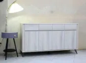 【歐風別館】蒂朵五尺洗白色餐櫃【基隆至台中免運費】