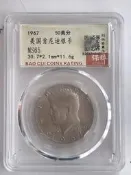 美國1967粘肯尼迪半圓銀幣40%銀～路添市集全臺最大得網路購物市集
