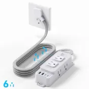 （東京直送)隔日到台灣專用延長線插座PC17/PC18USB+Type C超薄扁頭扁線系列旅行便攜安全整潔耐用高品質插座