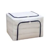 (店+)【LEBON】PVC雙開口100L鋼架收納箱 透明收納箱 衣物收納箱 棉被收納 摺疊收納箱 整理箱