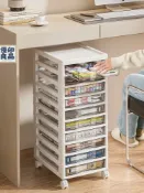 優印良品家居 免運【桌下收納架】可開發票 桌下收納櫃 辦公室a4抽屜透明帶輪美甲置物架 桌面收納盒 多層文件櫃工廠直銷 特惠/店長推薦 全館折扣 售後保障 6y529