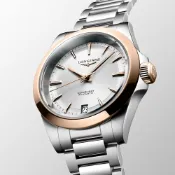 LONGINES 浪琴 Conquest 征服者系列 18K玫瑰金機械女錶-34mm L3.430.5.72.6