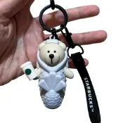 ❮全新❯ 新加坡 STARBUCKS 星巴克 魚尾獅小熊鑰匙圈 Bearista Merlion 矽膠吊飾 絕版收藏