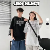 【JES】 韓國 質感 美式 BOSTON 分裂 切割 字母 印花 造型 親膚 時尚 街頭 百搭 潮流 情侶 短袖 短T