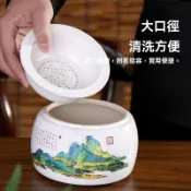 🚀臺灣出貨🚀 「Jim」熱銷 陶瓷茶渣缸 家用杯洗 桌面水盂 建水茶水缸 廢水桶 幹泡茶鉢 茶道配件