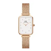 【Daniel Wellington】DW 手錶  Quadro Lumine 20X26-星辰系列水晶麥穗編織方錶-白錶盤(三色 DW00100599)