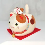 (店+)尾巴搖搖 太陽能 光能 親子貓 三毛貓 招財貓 龍虎堂 日本製 rc514