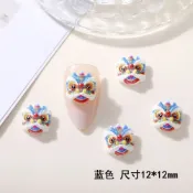 🎀秋冬上新🎀新年國潮新款美甲立體鬥眼醒獅卡通diy春節裝飾品飾品招財裝飾