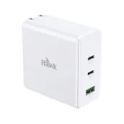 【Hawk 浩客】GaN氮化鎵100W高速PD 3孔充電器/充電頭(USB-C/A/可充筆電)