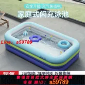 青禾優選 【台灣公司 可打統編】兒童充氣游泳池家用加厚大型成人小孩洗澡戲水池戶外室外可折疊