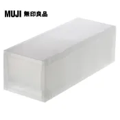 【MUJI 無印良品】PP盒/淺型/窄/附隔板(正反疊)