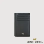 【BRAUN BUFFEL 德國小金牛】台灣總代理 卡特 8卡卡夾-黑色/BF585-151-BK
