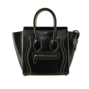 CELINE 賽琳 Micro Luggage 小牛皮螢光線飾冏包手提包