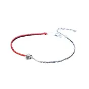 【巴黎精品】現貨+預購 莫桑石手鍊925純銀手鏈(0.3克拉單鑽開運紅繩女飾品a1co112)