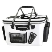(店+)【尋寶所】多功能誘餌桶 35~40CM 附背帶/手把/置物籃/竿架/鉗桶/打氣孔 (硬式 活餌桶 釣箱) 2040023