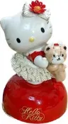@凱蒂日式精品@Hello Kitty 凱蒂貓 陶瓷 蕾絲 旋轉音樂鈴 手工音樂鈴 《紅白、小熊》
