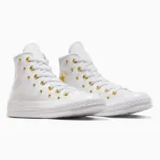【摩曼頓 Momentum】CONVERSE CHUCK 70 HI WHITE/WHITE/GOLD 女 休閒鞋 A06808C