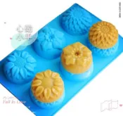 超美三花一次滿足！菊花向日葵花卉造型6孔矽膠模｜食品級巧克力模蛋糕模｜烘焙模具｜專業手工皂模具｜香磚香氛蠟燭模｜DIY
