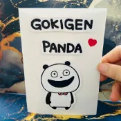 開心熊貓手工卡片｜GOKIGEN PANDA 抽拉機關卡片 創意情人節卡片 生日卡片 萬用禮物卡