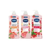 (店+)【Vaseline 凡士林】Vaseline 凡士林 健康亮白乳液 320ml 身體乳液 蔓越莓 水蜜桃 葡萄柚 維他命身體乳液-小紅帽美妝