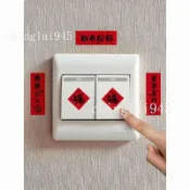 過新年裝飾開關貼迷你小對聯2025新款福字貼蛇年家庭春節春聯貼紙