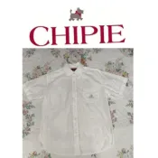 專櫃CHIPIE 法國品牌（💯棉質）白色襯衫/大童160