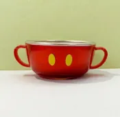 【震撼精品百貨】Micky Mouse 米奇/米妮 迪士尼兒童不銹鋼雙耳碗-紅米奇#05291 震撼日式精品百貨