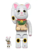 BE@RBRICK 金幣招財貓 小判 白色 100 & 400