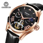 【品質驗證】專櫃品牌OCHSTIN男士手錶全自動機械手錶日月星辰夜光防水錶 現貨