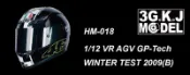KHALED HM18 1/12 安全帽模 VR46 AGV GP-Tech winter test 2009(B）