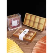 現貨  24小時出貨  （加厚）大理石纹80克包装盒4/6粒蛋黄酥綠豆糕餅乾點心盒中秋月餅牛軋糖雪花酥雪媚娘(現貨)