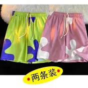 【梵菲2026新款】 派大星卡通同款短褲男夏季寬鬆睡褲百搭休閒褲情侶海邊度假沙灘褲