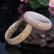 直播自助專用鏈接/翡達珠寶珊瑚玉手鐲印尼原石天然菊花石手鐲女冰種玉石手鐲
