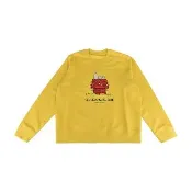 【COACH】COACH Peanuts Snoopy聯名款字母LOGO棉質混紡史努比悠閒時光設計長袖T恤(女裝/萬壽菊黃)