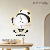 限時免運 發光搖擺熊貓掛鐘 壁鐘 led時鐘 電子時鐘 創意時鍾 壁燈 客廳時尚掛墻 傢用鍾錶 靜音時鐘 數字鐘 弔鐘