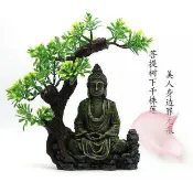 🚀臺灣出貨🚀「泡泡」✩可開發票✩魚缸造景禪境古佛像系列水族箱裝潢假山石像菩提樹下樹脂擺件