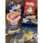 日本 不二家 牛奶妹 牛奶弟 Peko fujiya 早期絕版收藏公仔人偶娃娃換裝衣服小鐵罐收納盒收納罐置物盒置物罐中古
