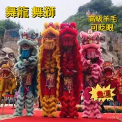 免運 可開髮票 高級羊毛 醒獅獅頭 舞龍舞獅 舞獅衣服 傳統舞獅 可眨眼 竹編全套成人舞獅 兒童舞獅 舞獅褲子 舞獅頭